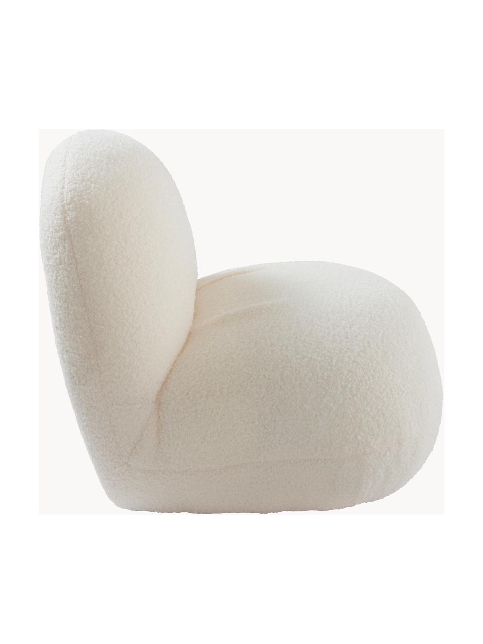 Teddy huisdier fauteuil Frankie, Bekleding: teddy (100% polyester), Frame: multiplex, MDF, Crèmewit, B 48 x D 45 cm