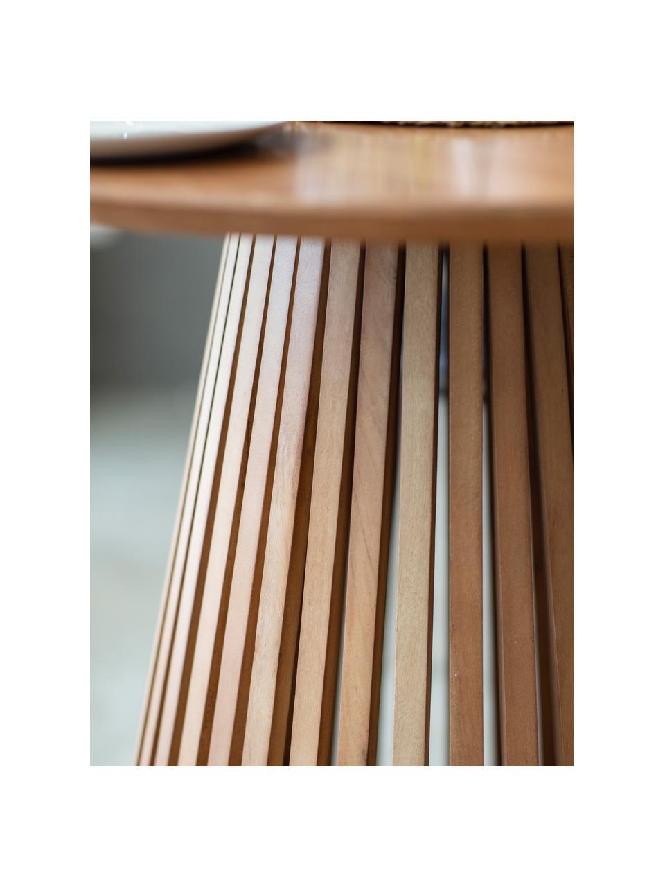 Runder Holz-Esstisch Brookland, Ø 90 cm, Tischplatte: Mitteldichte Holzfaserpla, Gestell: Akazienholz, Holz, Ø 90 cm