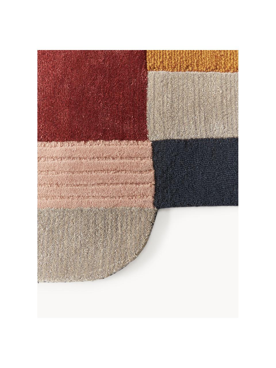 Tapis en laine avec franges Milla, Multicolore, larg. 160 x long. 230 cm (taille M)