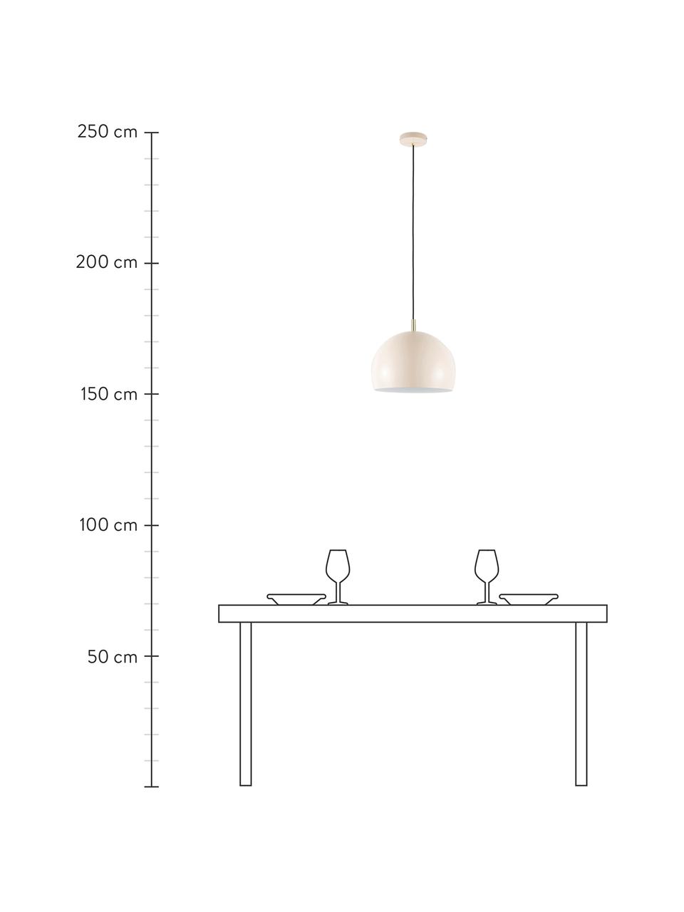 Lampa wisząca Wilma, Blady różowy, Ø 33 cm x W 25 cm