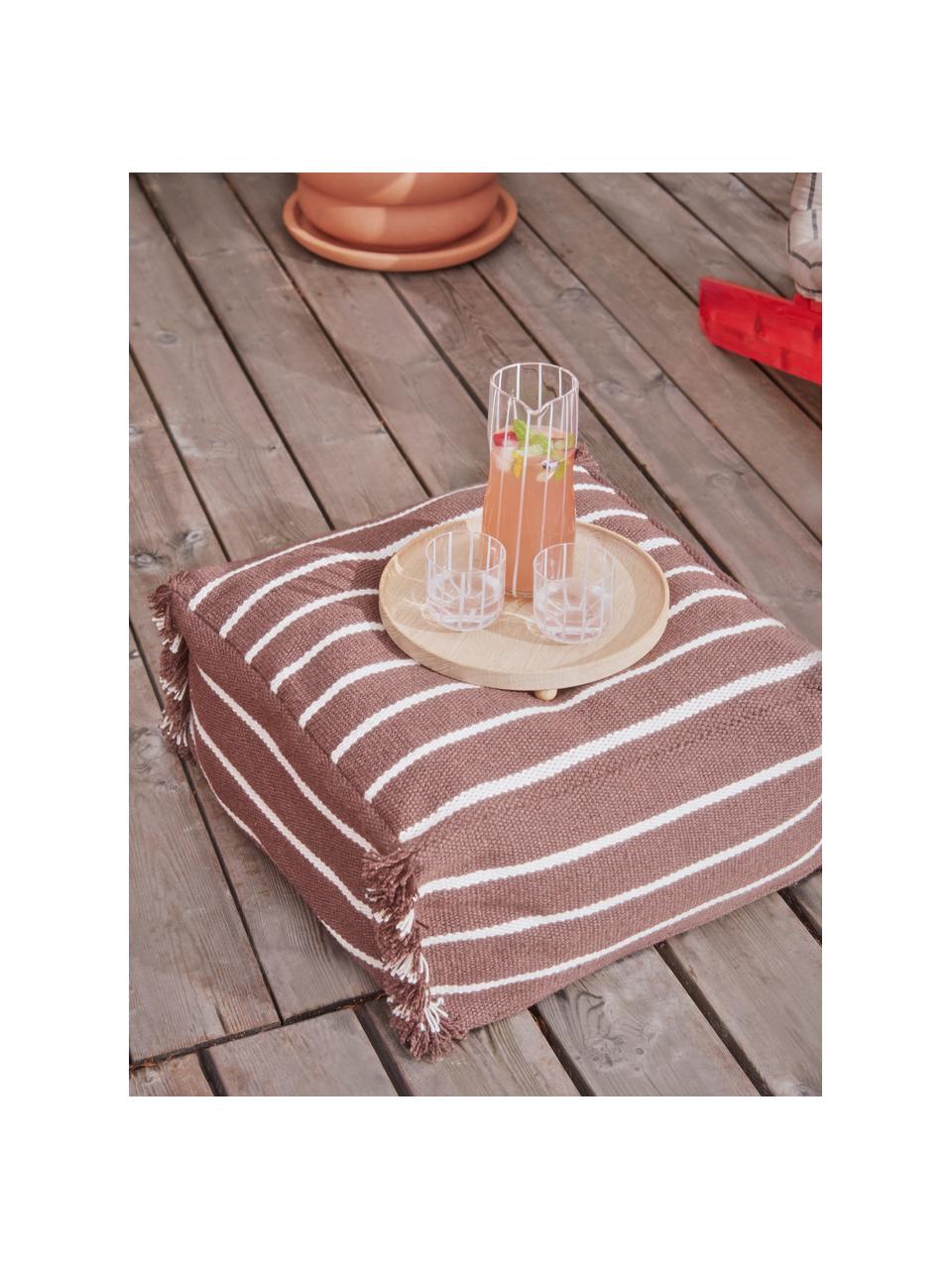 Mudgeblasene Wasserkaraffe Mizu, 1.3 L, Glas, Transparent, Weiß, 1.3 L