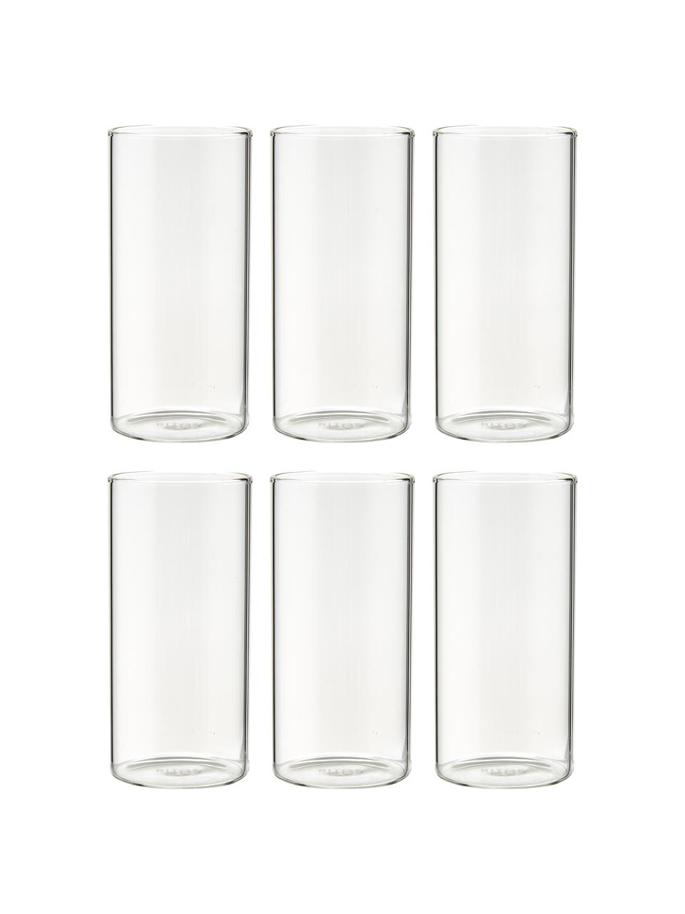 Verres à eau verre borosilicate Boro, 6 pièces, Transparent