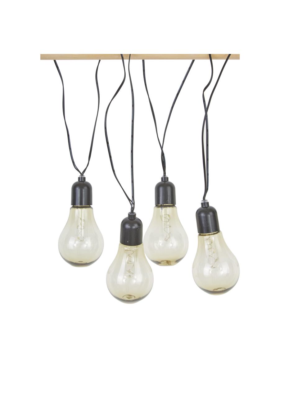 Ghirlanda a LED Glow, 505 cm, 10 lampioni, Nero, grigio, trasparente, Lung. 505 cm