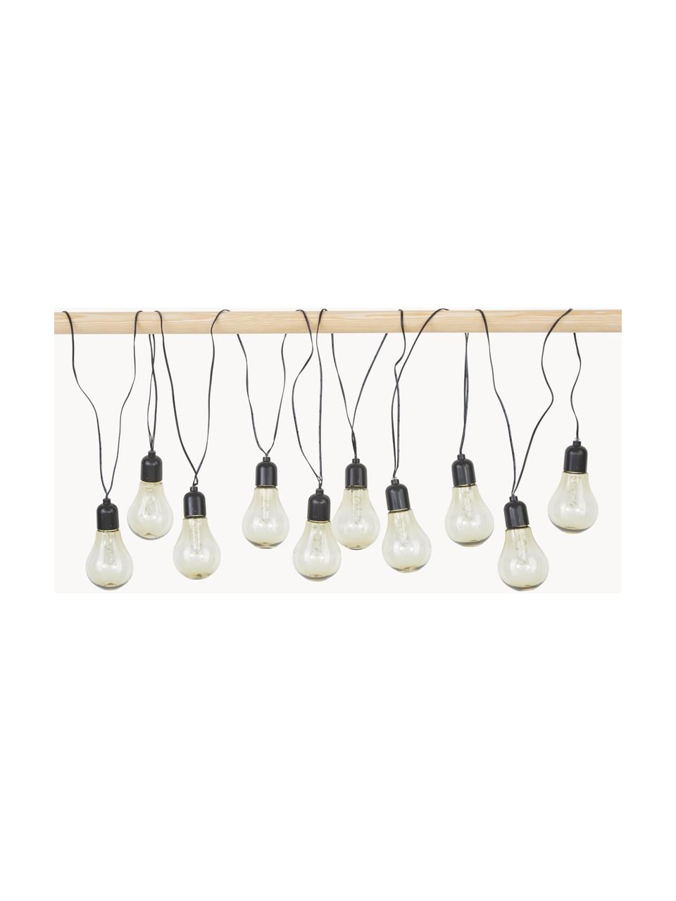 Ghirlanda a LED Glow, 505 cm, 10 lampioni, Nero, grigio, trasparente, Lung. 505 cm