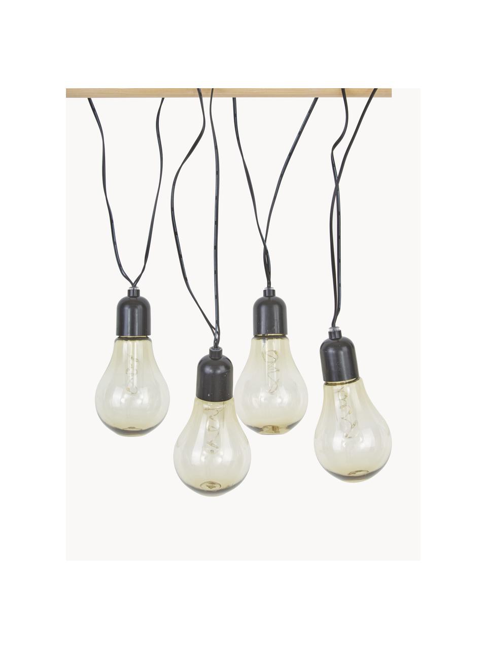 Ghirlanda a LED Glow, 505 cm, 10 lampioni, Nero, grigio, trasparente, Lung. 505 cm