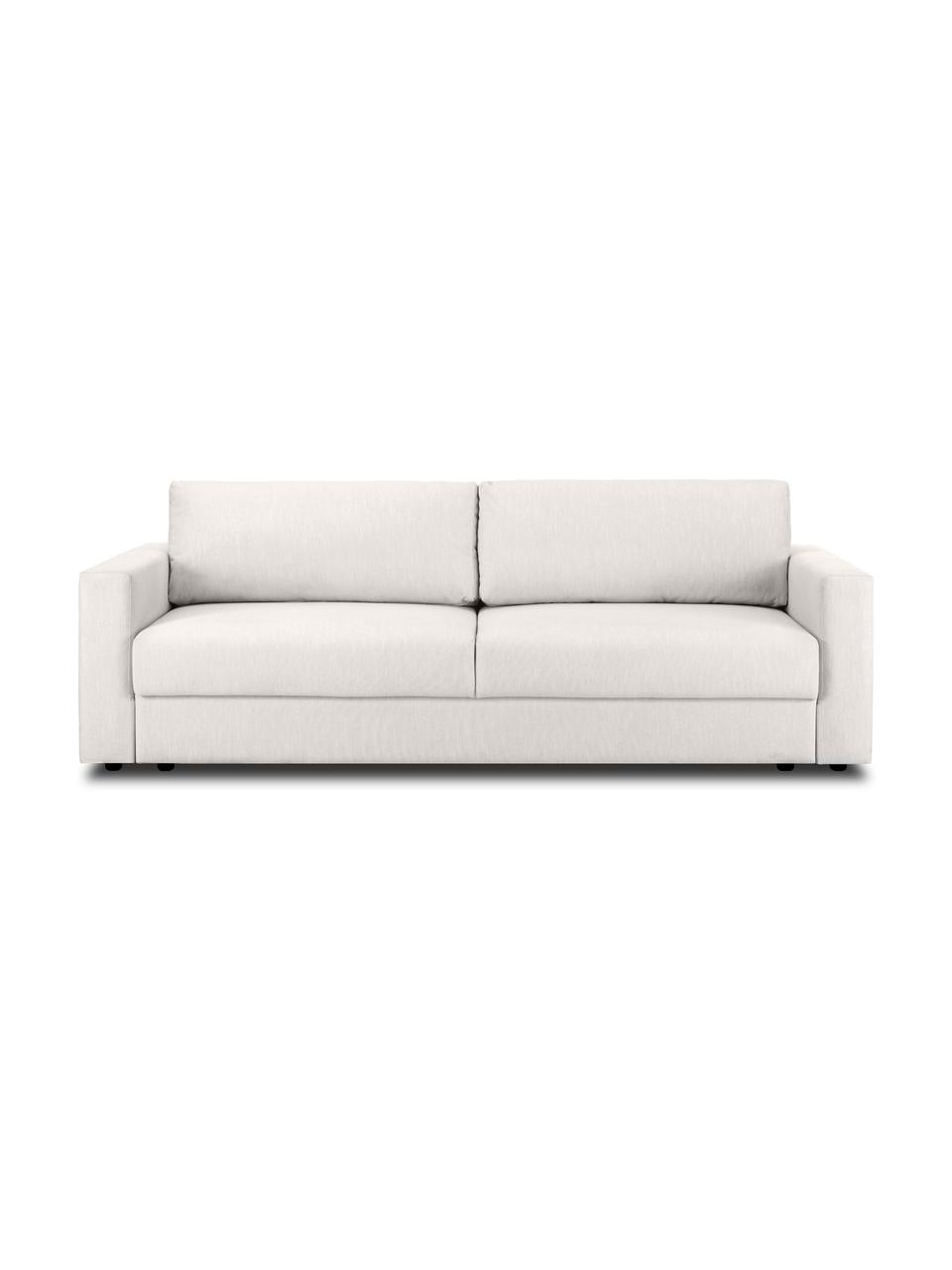 Sofa rozkładana Tasha, Tapicerka: 100% poliester Dzięki tka, Stelaż: lite drewno sosnowe z cer, Nogi: tworzywo sztuczne, Greige tkanina, S 235 x G 100 cm