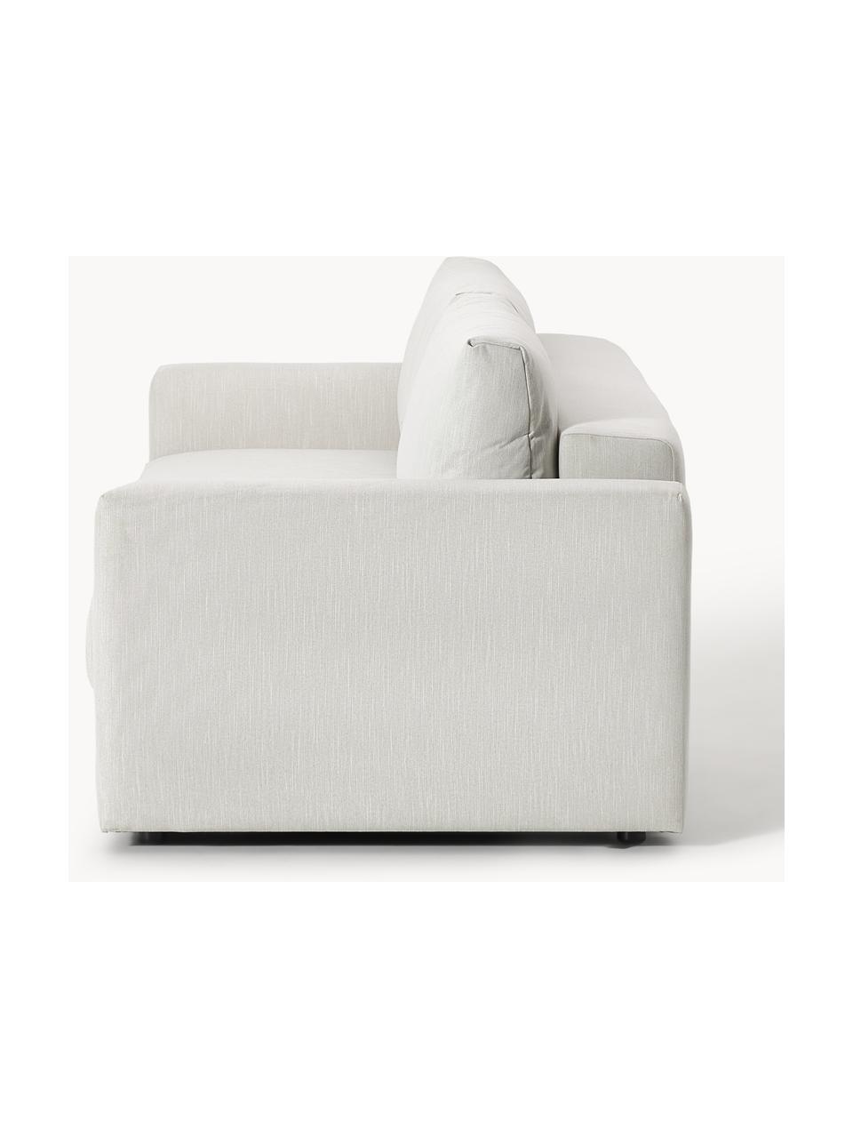 Schlafsofa Tasha (3-Sitzer) mit Stauraum, Bezug: 100% Polyester Der hochwe, Füße: Massives Kiefernholz, Spe, Füße: Kunststoff Dieses Produkt, Webstoff Greige, B 235 x T 100 cm