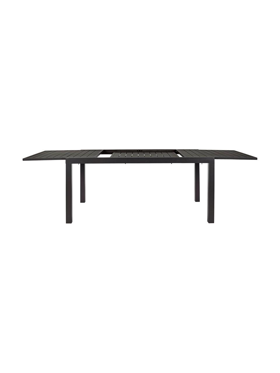 Table de jardin anthracite extensible Hilde, de différentes tailles, Anthracite, larg. de 160 à 240 x prof. 90 cm