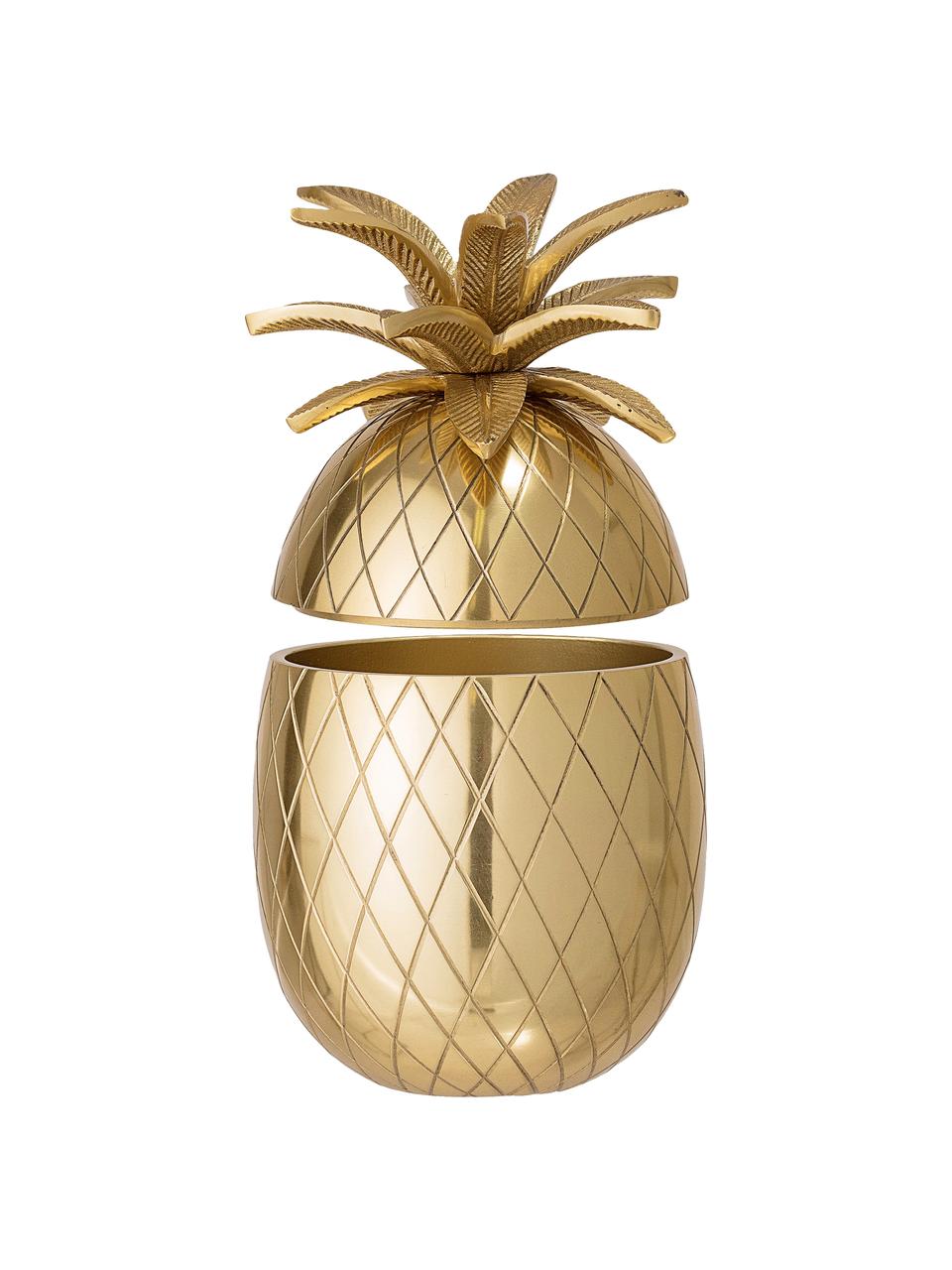 Kleine ijsemmer Pineapple, Aluminium, Goudkleurig, Ø 13 x H 24 cm