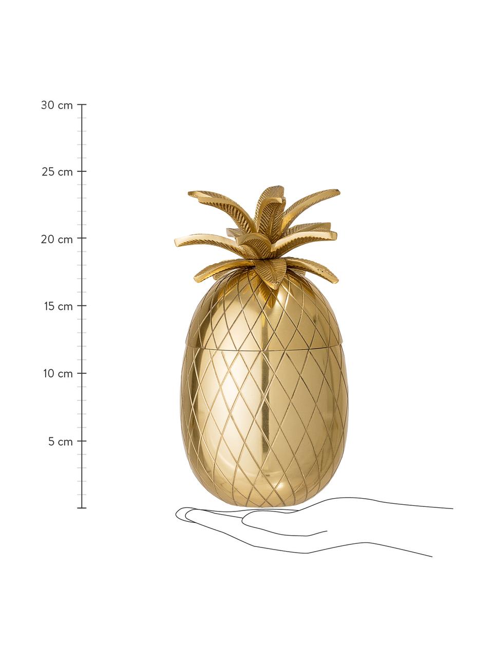 Mały pojemnik do lodu Pineapple, Aluminium, Odcienie złotego, Ø 13 x W 24 cm