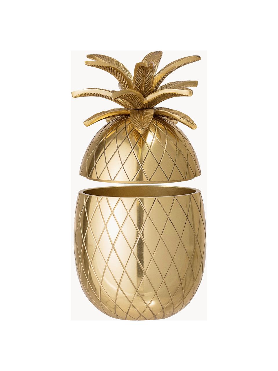 Kleiner Eiseimer Pineapple, Aluminium, vergoldet, Goldfarben, Ø 13 x H 24 cm