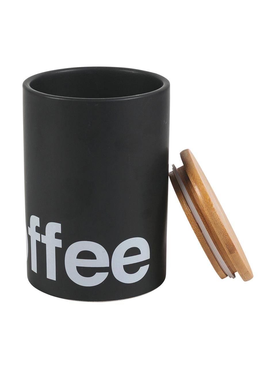 Récipient de stockage avec couvercle en bambou Canister, Noir, Ø 10 x haut. 15 cm