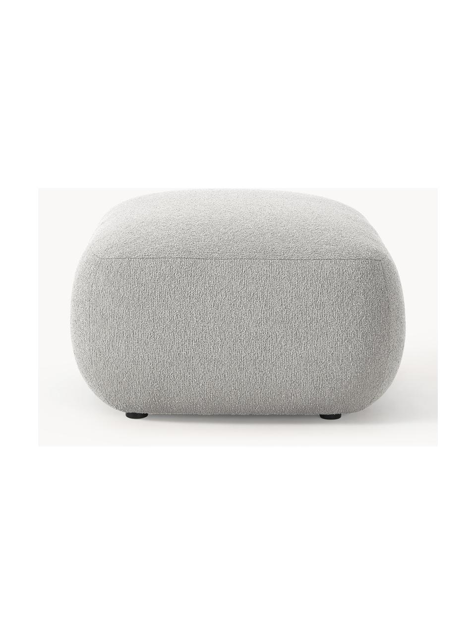 Pouf en bouclette Sofia, Bouclette gris clair, larg. 99 x prof. 78 cm