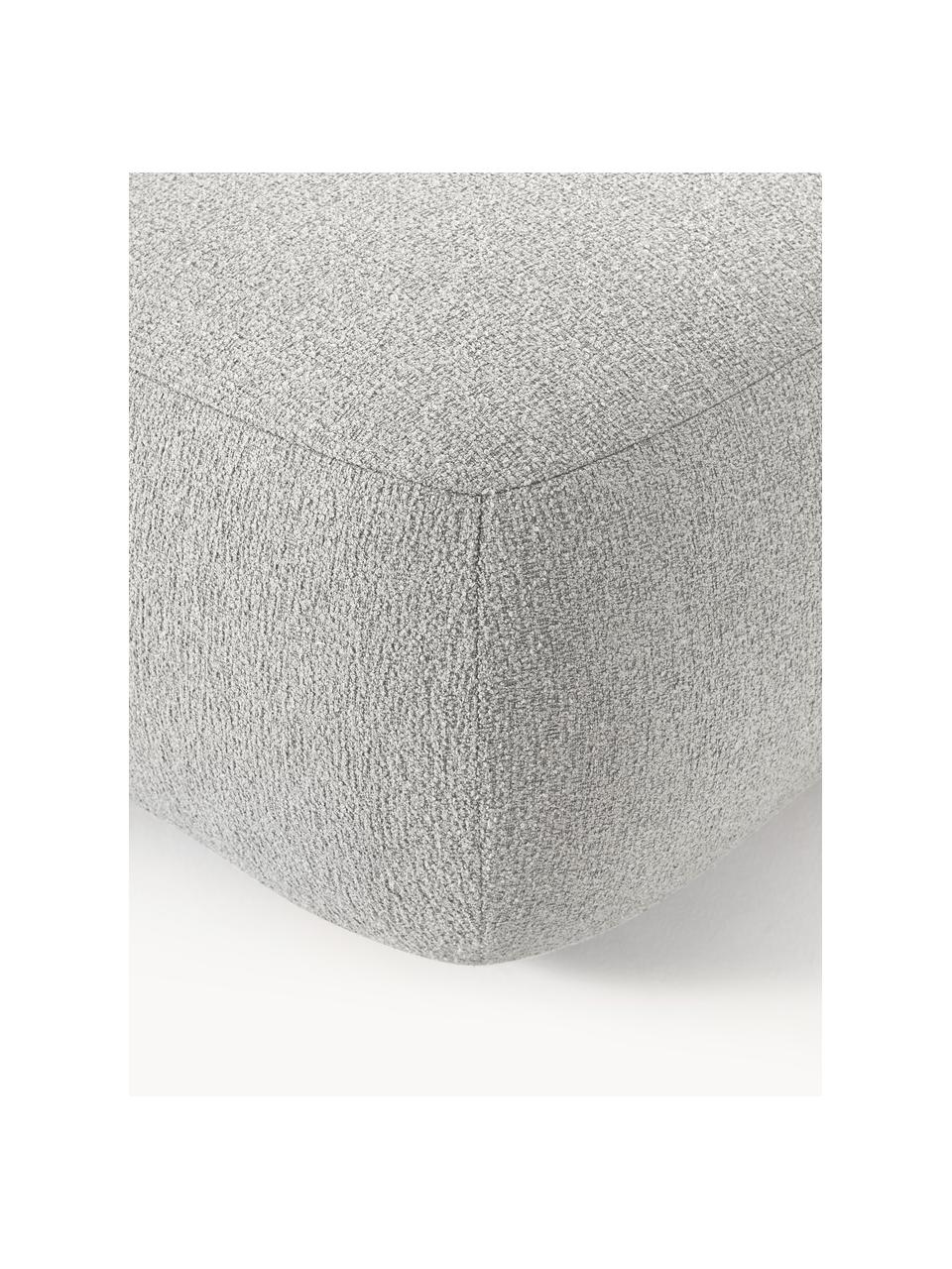 Pouf en tissu bouclé Sofia, Bouclé gris clair, larg. 99 x prof. 78 cm