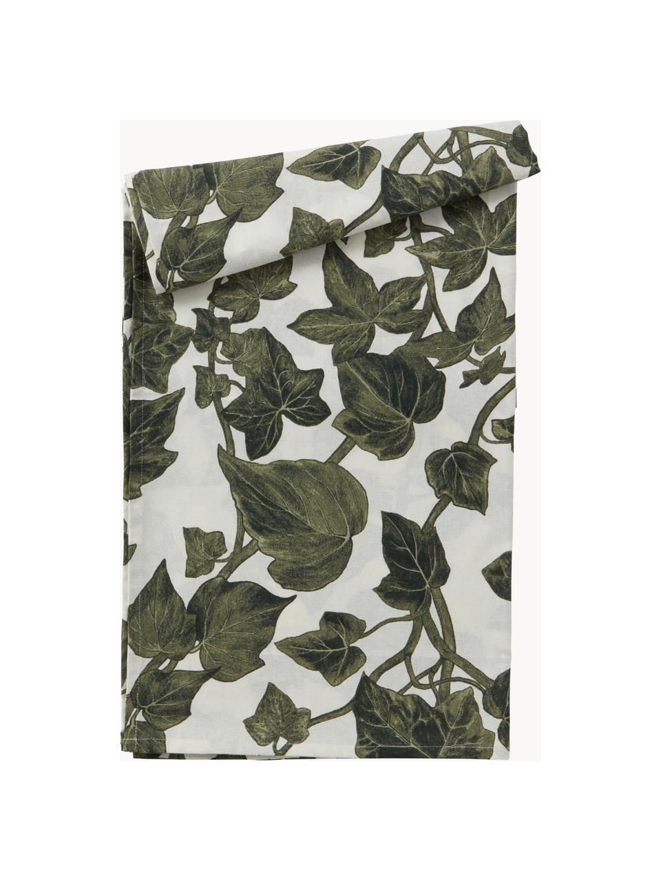 Ubrus Ivy, různé velikosti, 100 % bavlna, Tmavě zelená, černá, tlumeně bílá, 6-8 osob (D 250 x Š 145 cm)