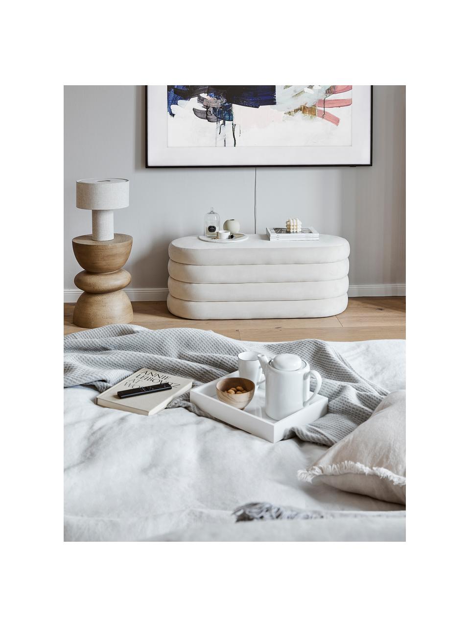 Théière artisanale en porcelaine Salt, 1,3 L, Porcelaine, Blanc cassé avec une bordure noire, 1,3 l