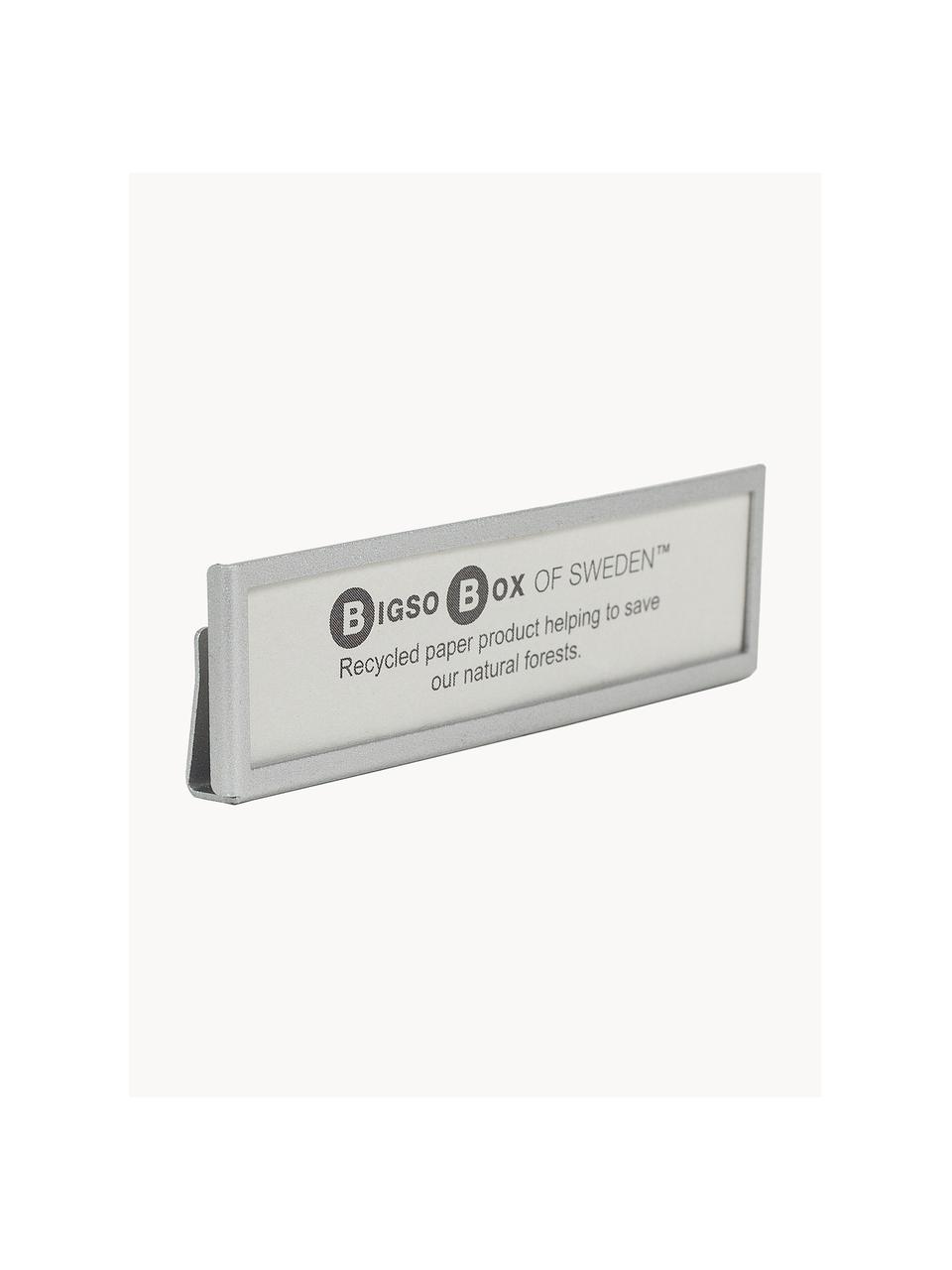 Držáky na štítky Clips Label, 4 ks, Potažený kov, Stříbrná, Š 7 cm, V 2 cm