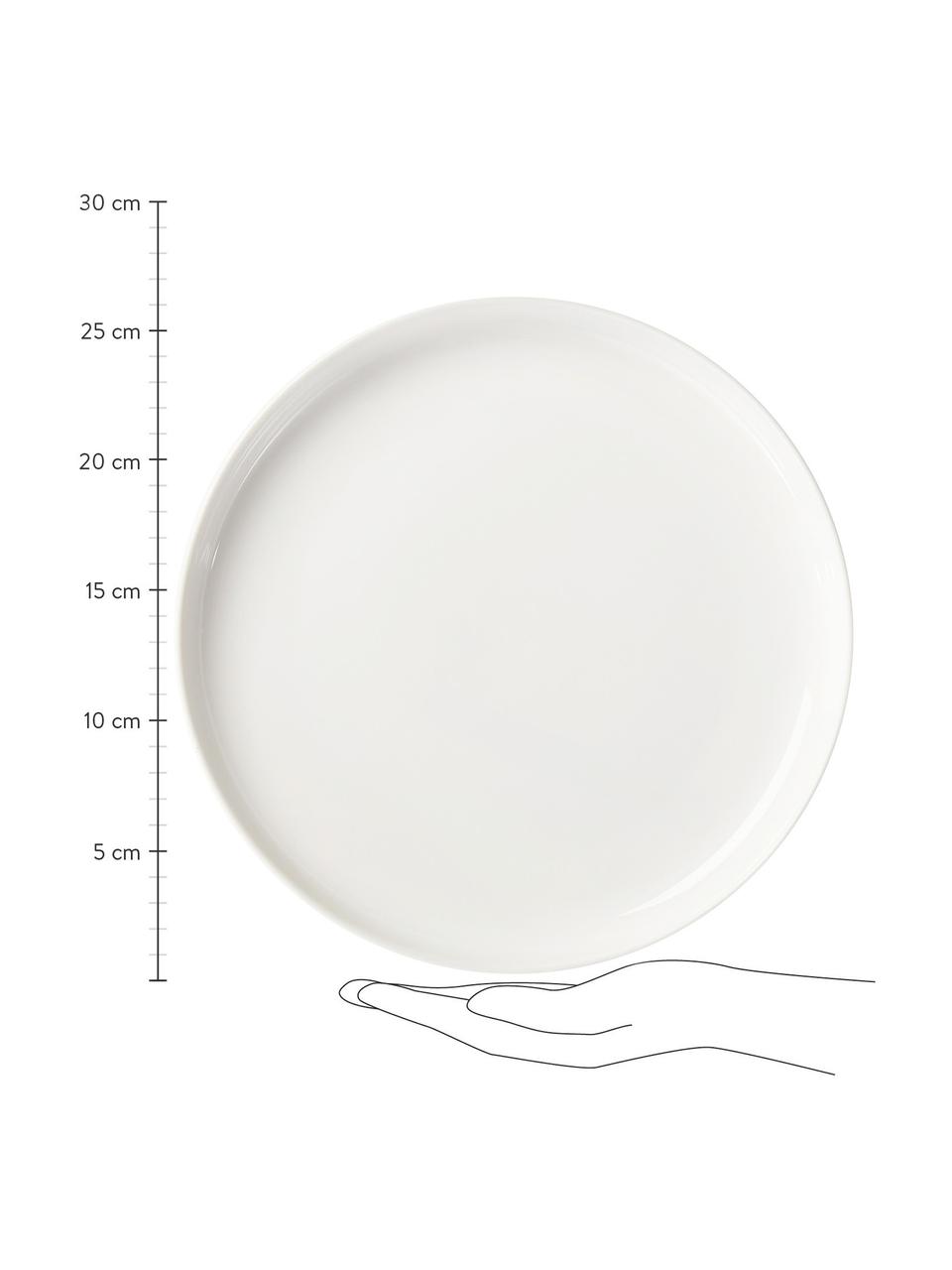 Vajilla de porcelana Nessa, 4 personas (12 pzas.), Porcelana, Blanco, Set de diferentes tamaños