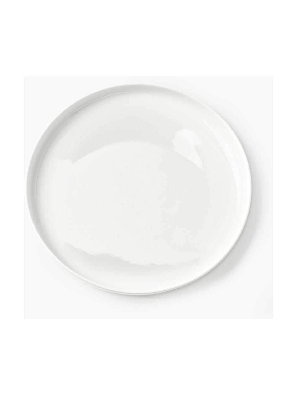 Servizio di piatti in porcellana Nessa, 4 persone (12 pz), Porcellana a pasta dura di alta qualità smaltata, Bianco latte lucido, 4 persone (12 pz)