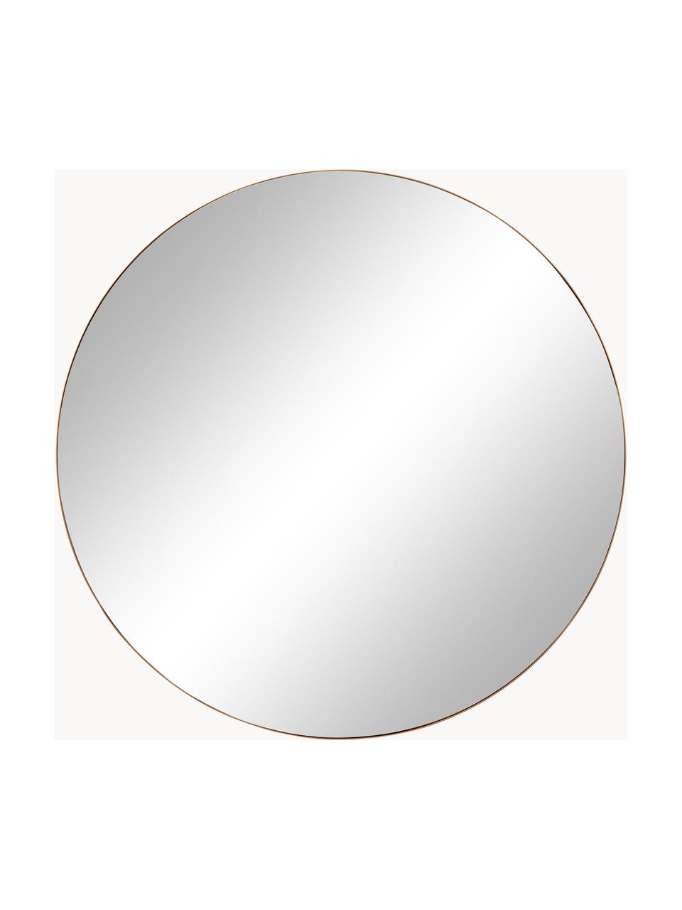 Rond prikbord Retell, Frame: gepoedercoat staal, Wit, goudkleurig, Ø 80 cm