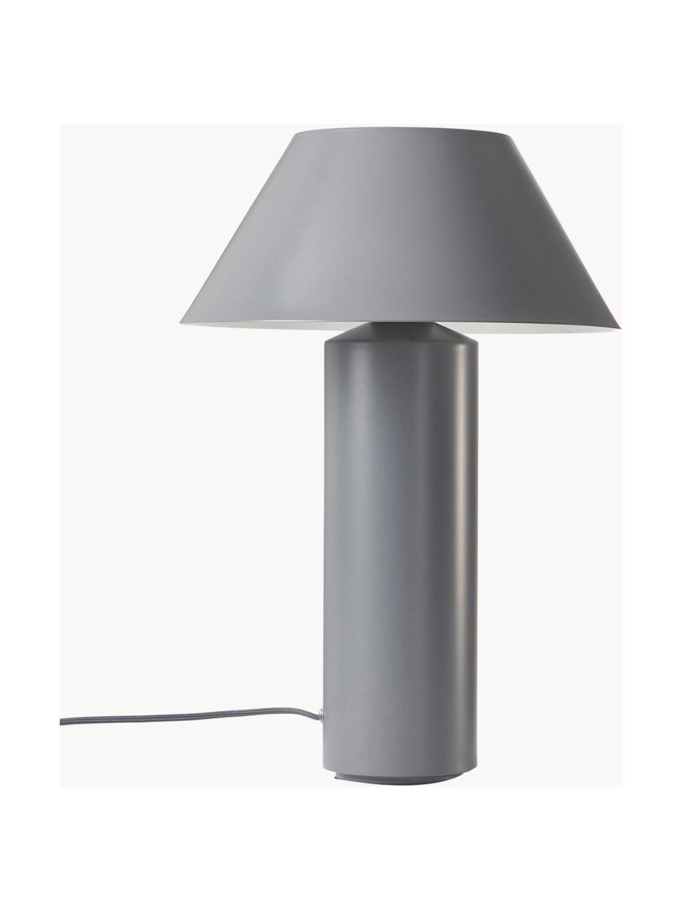 Stolní lampa Niko, Šedá, Ø 35 cm, V 55 cm