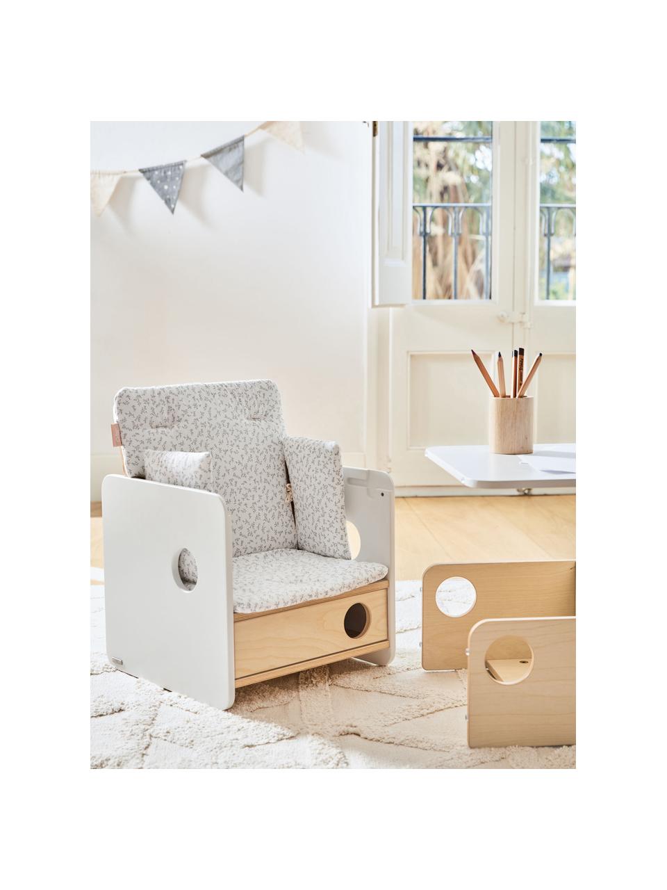 Silla infantil Nuun, Tablero de fibras de densidad media (MDF), Madera, blanco, An 36 x F 36 cm