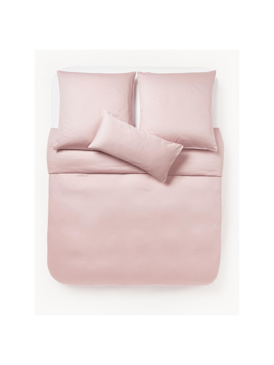 Baumwollsatin-Bettdeckenbezug Comfort, Webart: Satin Fadendichte 250 TC,, Altrosa, B 200 x L 200 cm