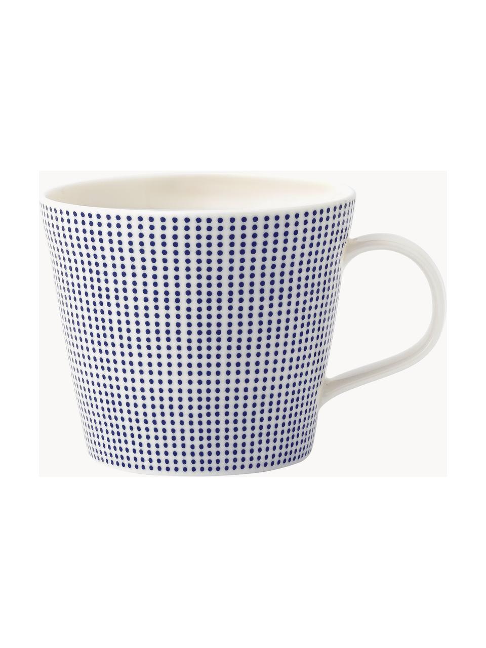 Porcelánová hrnek Pacific Blue, Porcelán, Tečky, Ø 10 cm, V 9 cm, 400 ml