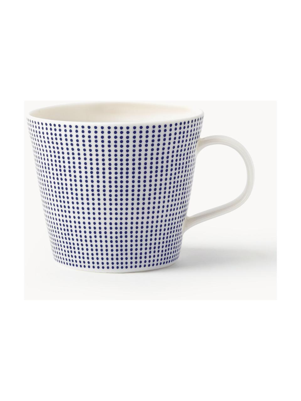 Porcelánová hrnek Pacific Blue, Porcelán, Tečky, Ø 10 cm, V 9 cm, 400 ml