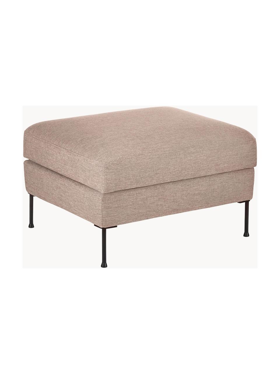 Pouf avec rangement Cucita, Tissu beige, larg. 75 x prof. 65 cm