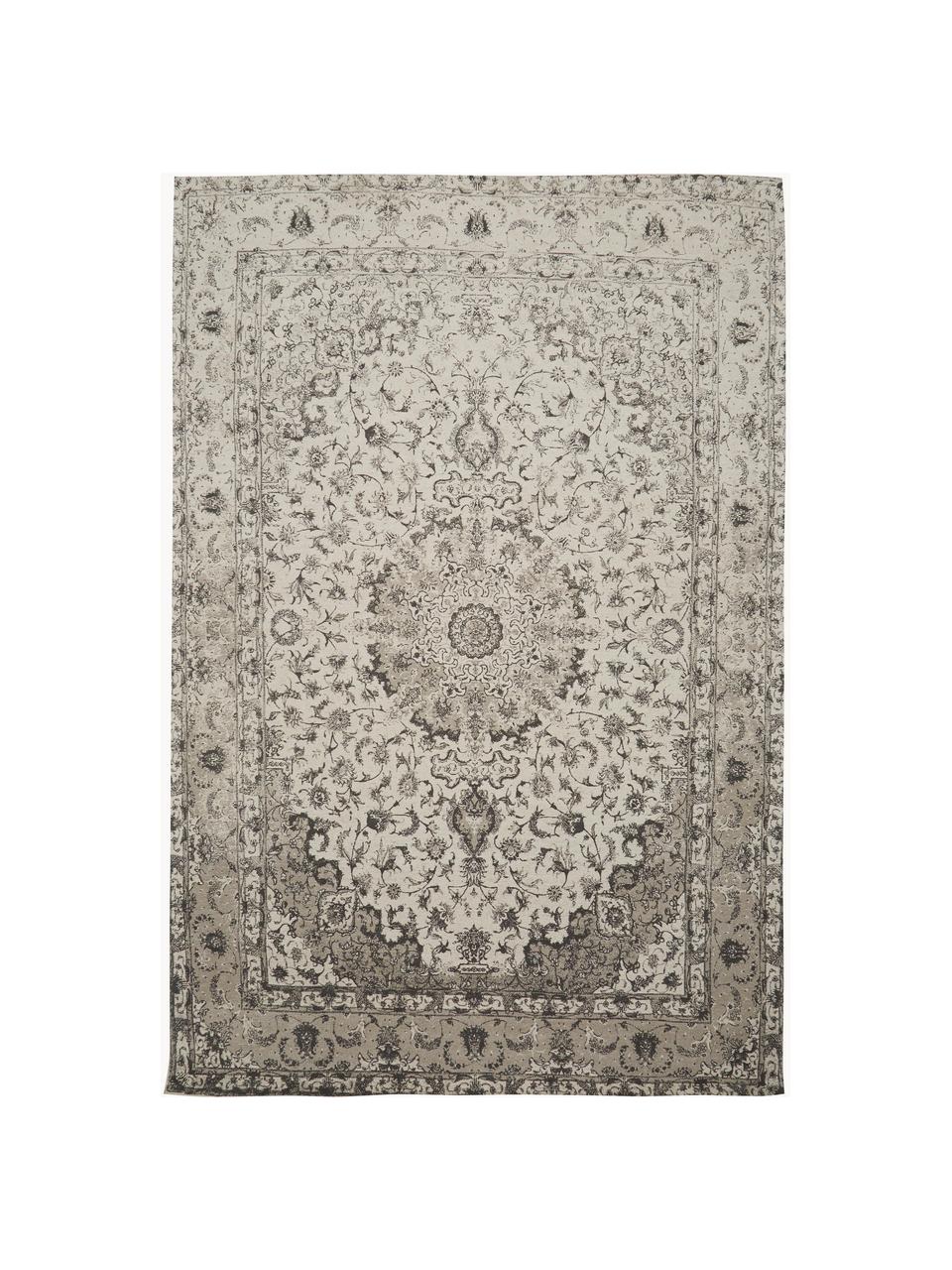 Tapis beige gris vintage chenille tissé main Sofia, Beige, gris, larg. 160 x long. 230 cm (taille M)