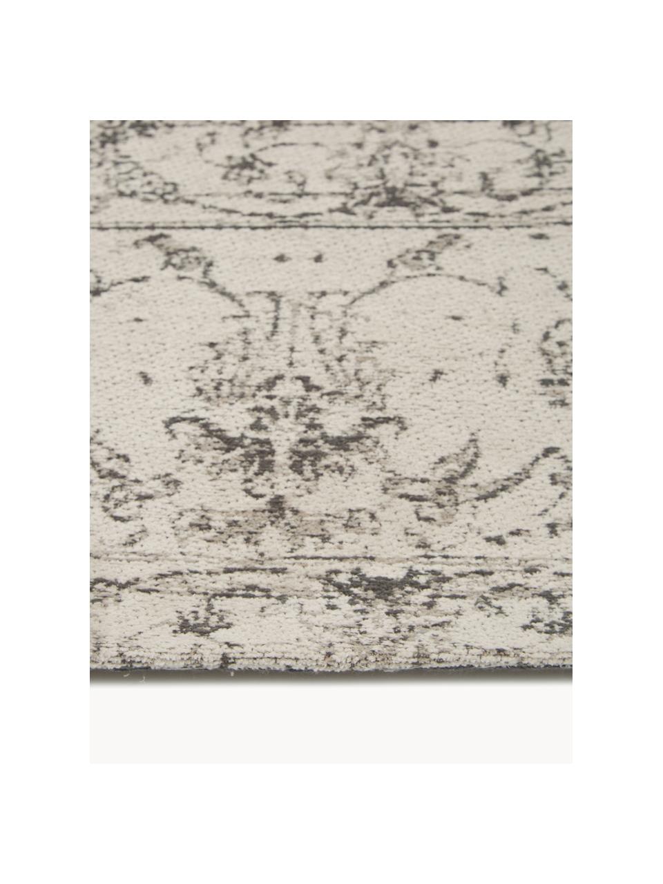 Tapis beige gris vintage chenille tissé main Sofia, Beige, gris, larg. 160 x long. 230 cm (taille M)