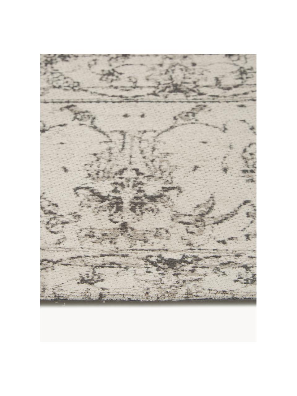 Tappeto vintage in ciniglia tessuto a mano Sofia, Retro: 100% cotone, Beige, grigio, Larg.160 x Lung. 230 cm (taglia M)