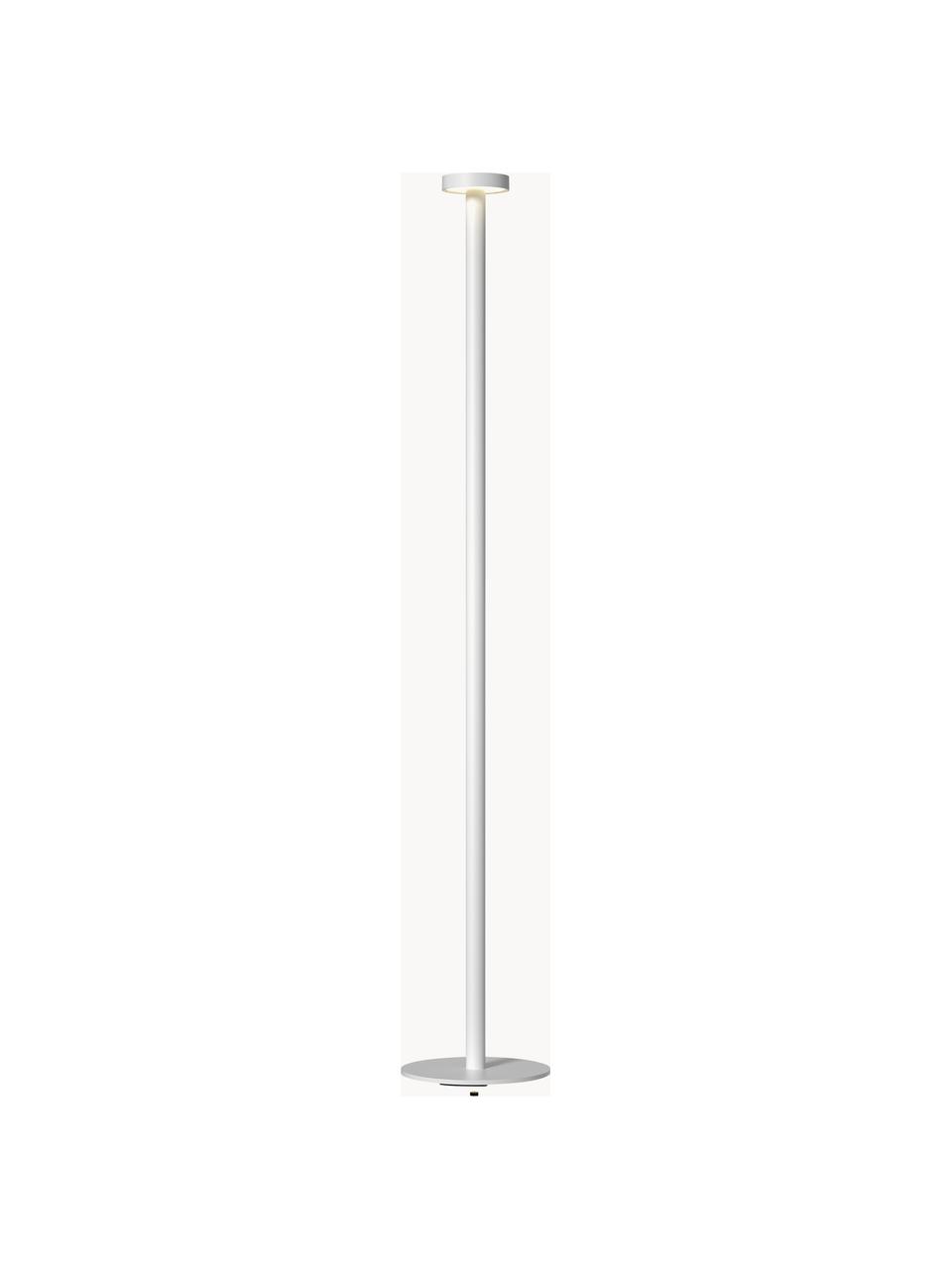 Lámpara de pie LED regulable para exterior Boro, Lámpara: aluminio recubierto Cable, Blanco, Al 120 cm