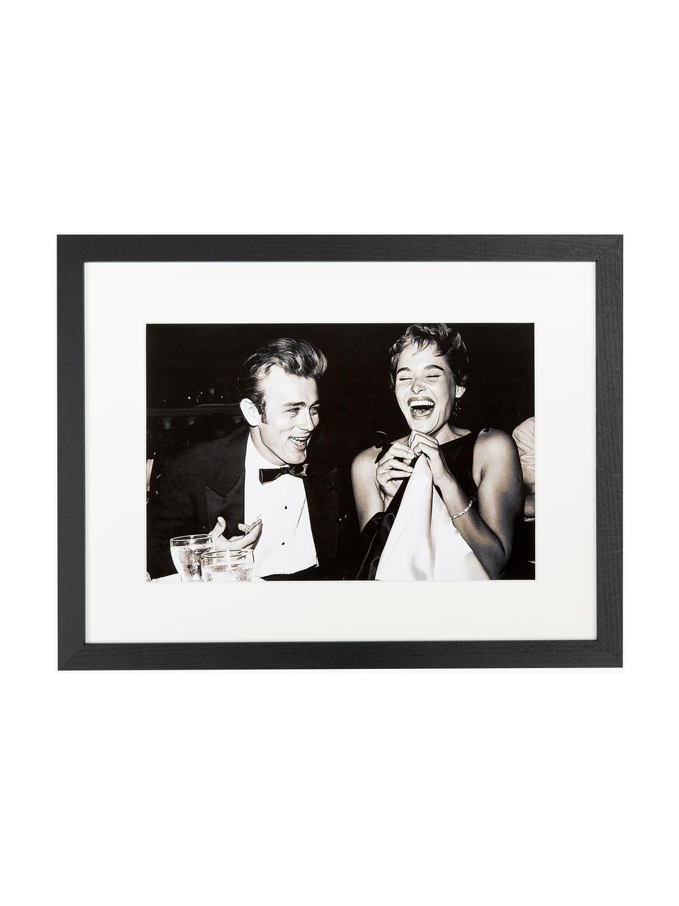 Stampa fotografica incorniciata Pier Abgeli e James Dean, Immagine: stampa digitale su carta, Cornice: legno di faggio verniciat, Nero, bianco, Larg. 43 x Alt. 33 cm