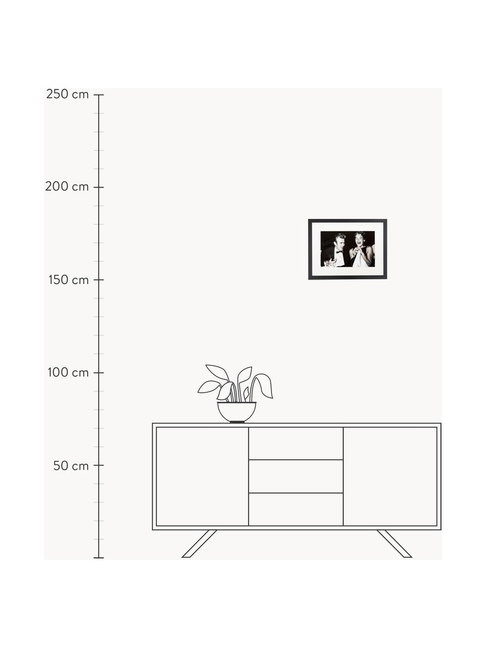 Stampa fotografica incorniciata Pier Abgeli e James Dean, Immagine: stampa digitale su carta, Cornice: legno di faggio verniciat, Nero, bianco, Larg. 43 x Alt. 33 cm