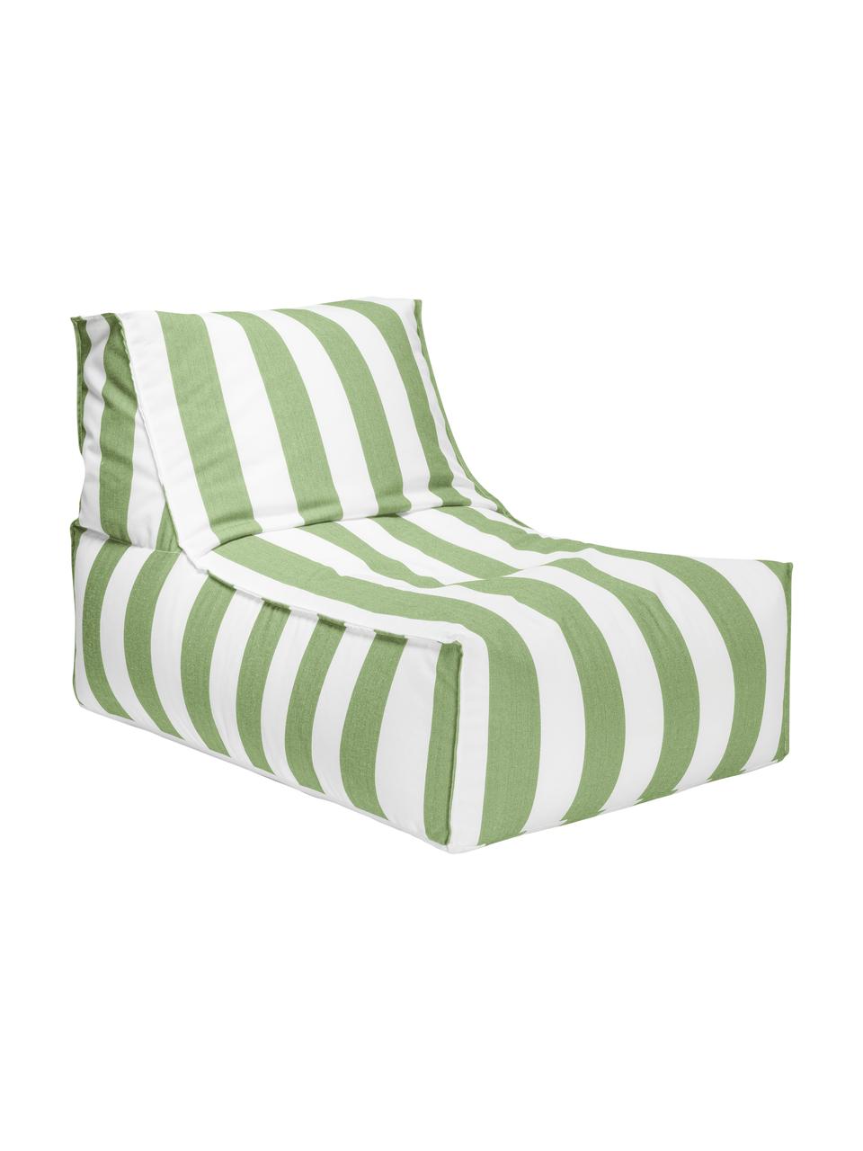 Exteriérový sedací vak Korfu, Zelená, bílá, Š 65 cm, H 100 cm