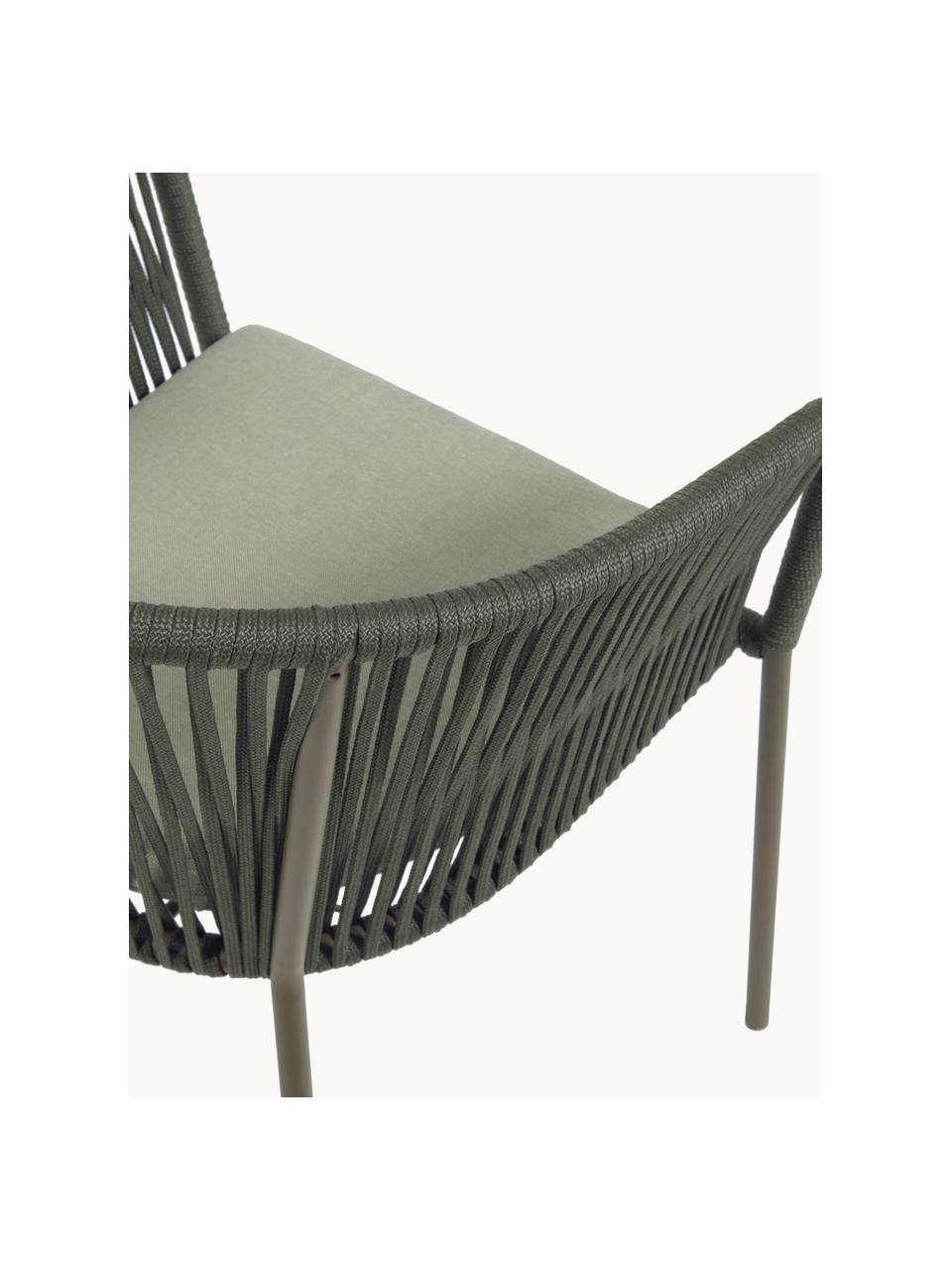 Zahradní židle Yanet, Světle béžová, olivová, Š 56 cm, H 55 cm