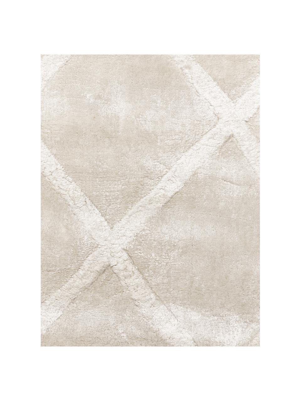 Ręcznie tuftowany dywan z wiskozy Shiny, Jasny beżowy, S 160 x D 230 cm (Rozmiar M)