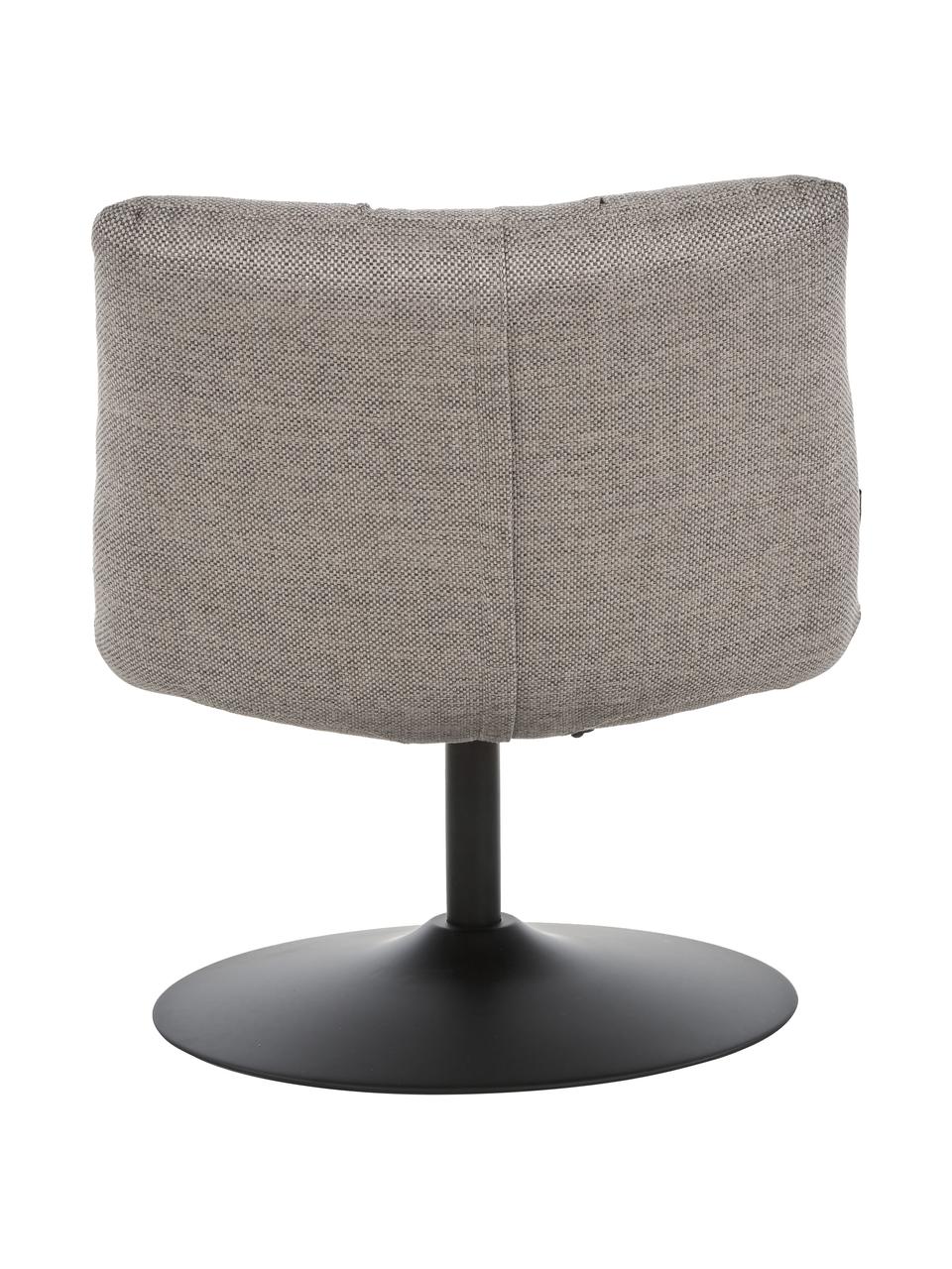 Fauteuil pivotant gris clair Bar, Tissu brun-beige