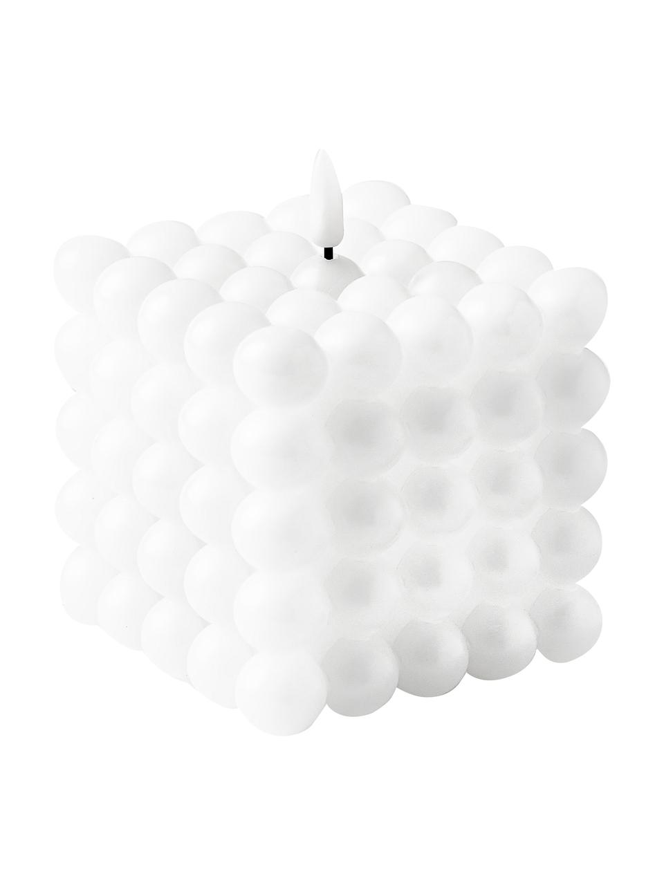Vela LED Bolle, a pilas, Cera, plástico, Blanco, An 10 x Al 13 cm