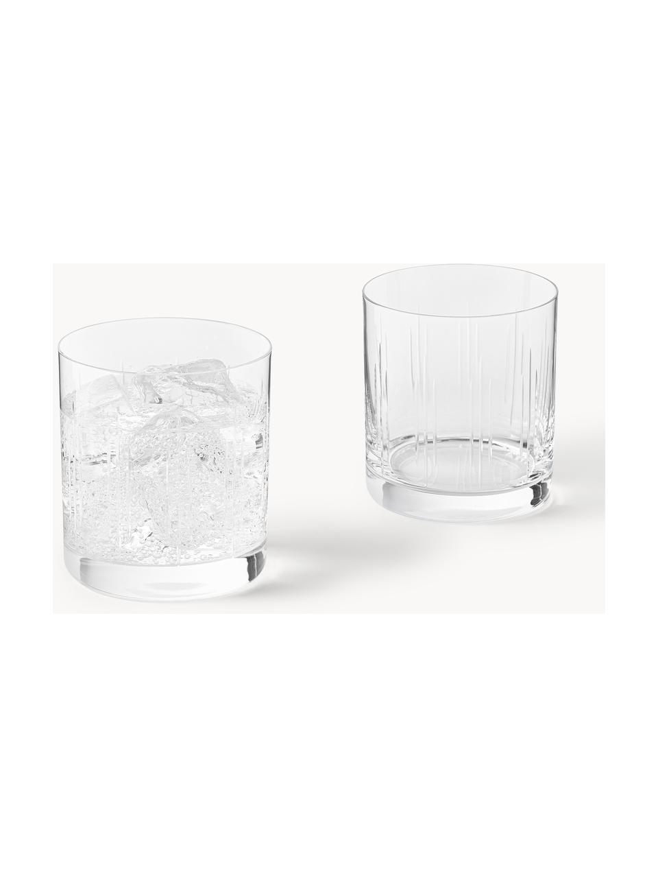Sklenice s křišťálovým reliéfem Felipe, 4 ks, Sklo, Transparentní, Ø 8 cm, V 9 cm, 280 ml