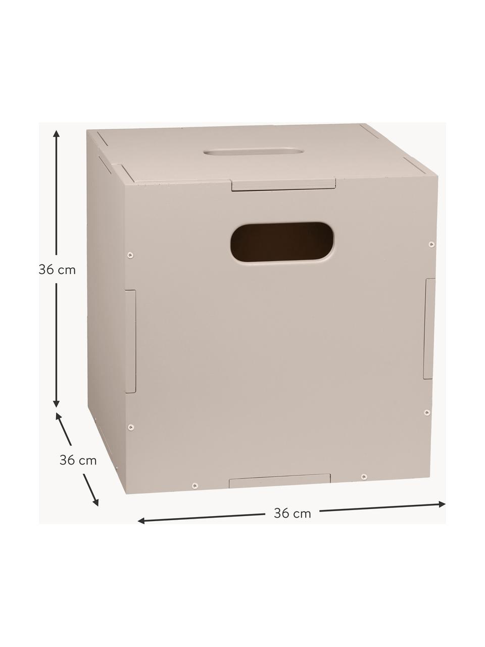 Caja de madera Cube, Madera de abedul pintada

Este producto está hecho de madera de origen sostenible y con certificación FSC®., Beige claro, An 36 x F 36 cm