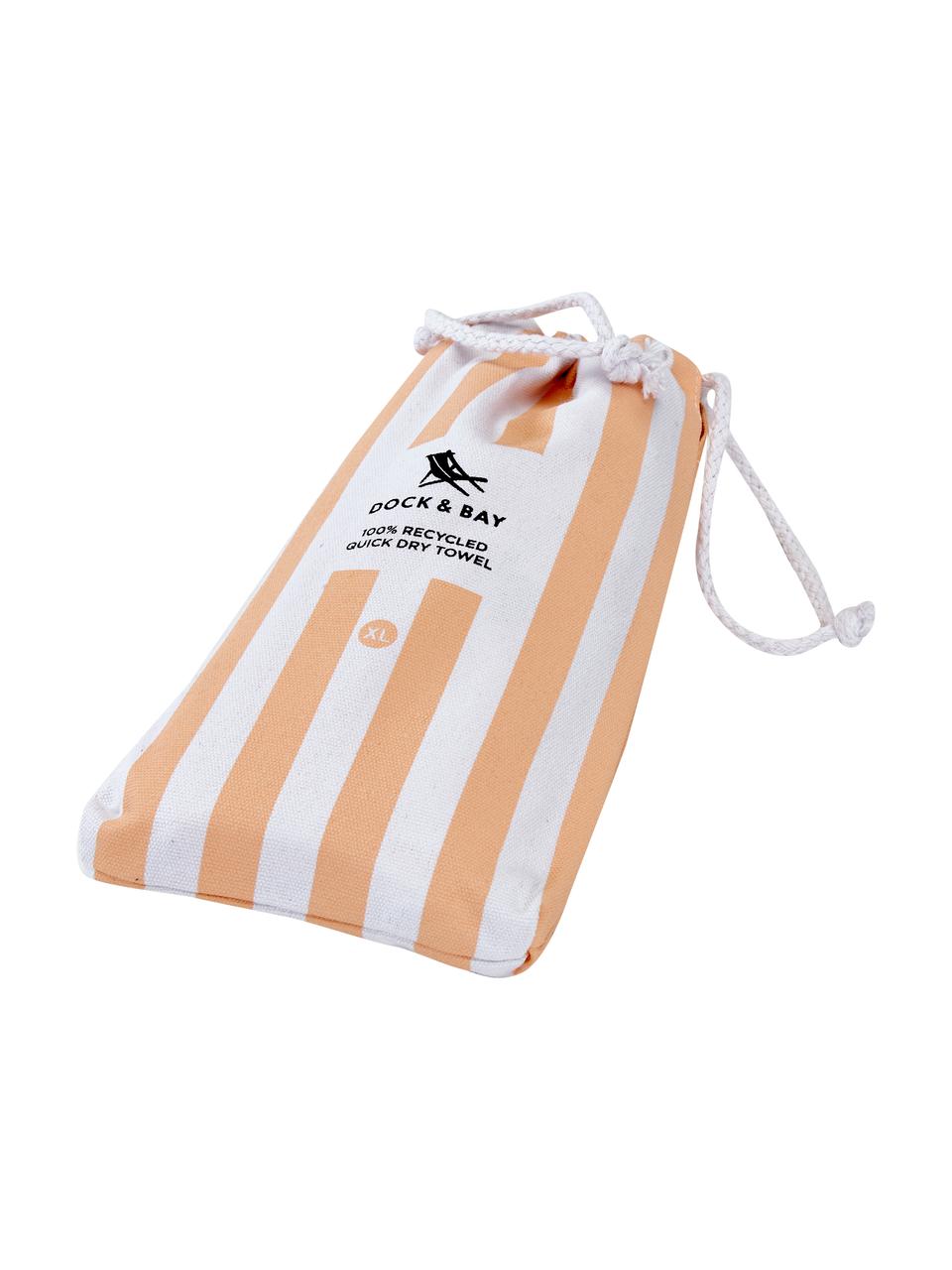 Fouta rayé orange Cabana, Orange, blanc, larg. 90 x long. 200 cm