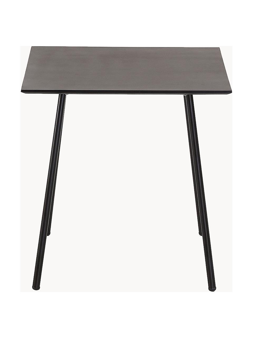 Malý jedálenský stôl z kovu Mathis, 75 x 75 cm, Čierna, Š 75 x V 75 cm