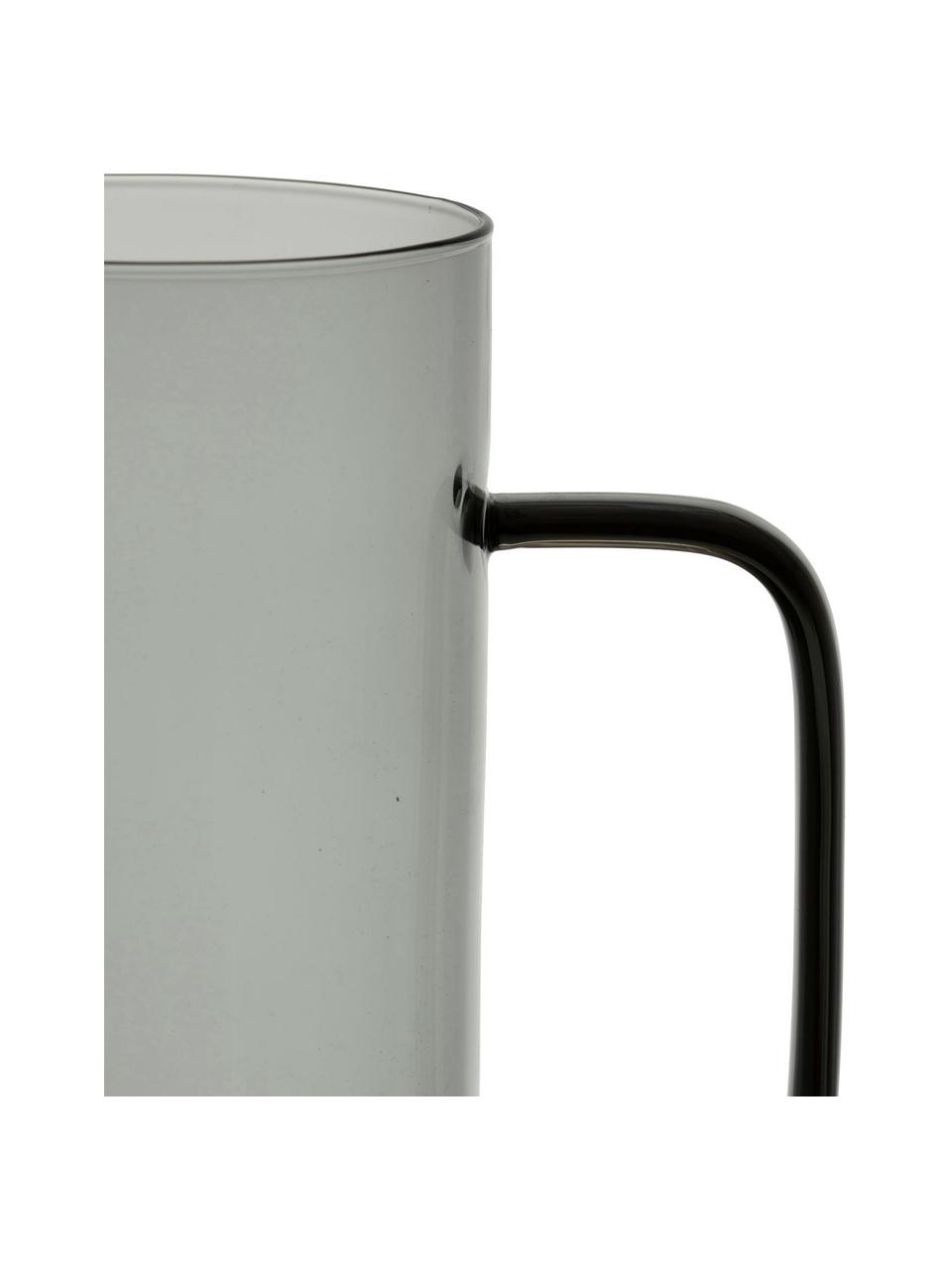 Krug Dilacia in Grau aus Glas, Borosilikatglas, Grau, Transparent, 1 L