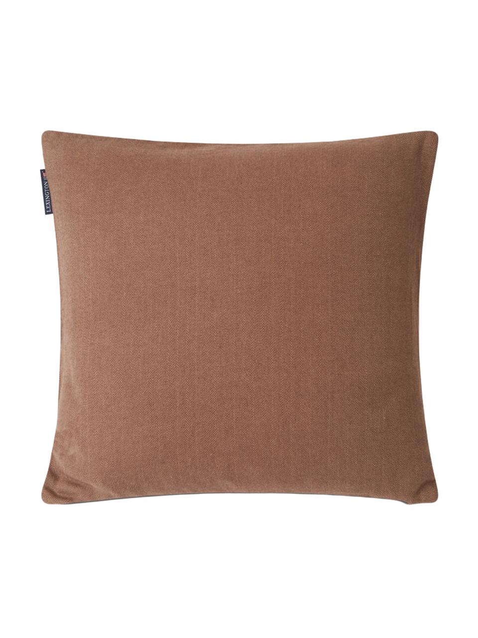 Housse de coussin 50x50 Herringbone, Tons bruns