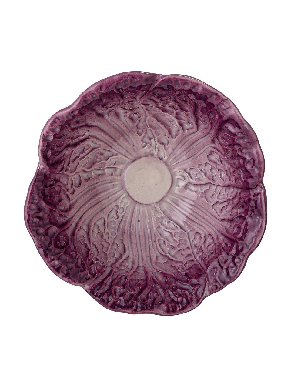 Ručně malovaná miska ve tvaru salátu Mimosa, Kamenina, Fialová, Ø 13 x V 6 cm, 200 ml
