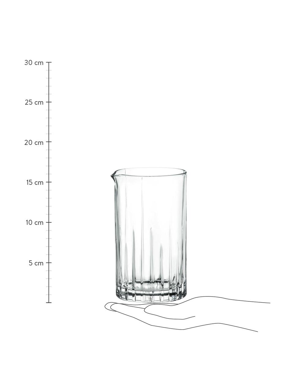 Bicchiere in cristallo con rilievo Brocca, 650 ml, Cristallo, Trasparente, Ø 10 x Alt. 16 cm, 650 ml