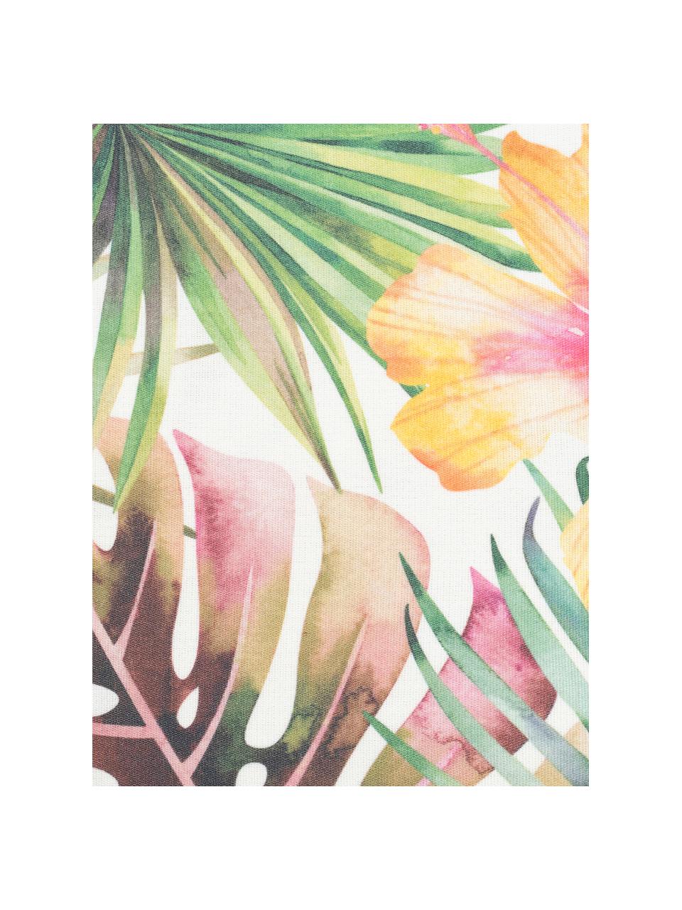 Copricuscino da esterno con stampa tropicale Kokamo, 100% Dralon® poliacrilico, Multicolore, Larg. 40 x Lung. 40 cm